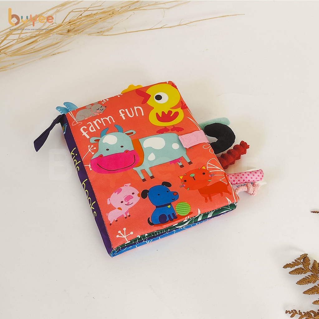 Mainan Bayi Softbook | Buku kain Bayi | Sensory Cloth Book for Baby