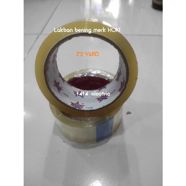 

LAKBAN BENING / COKELAT MERK HOKI PANJANG 72 YARD SE ROLL