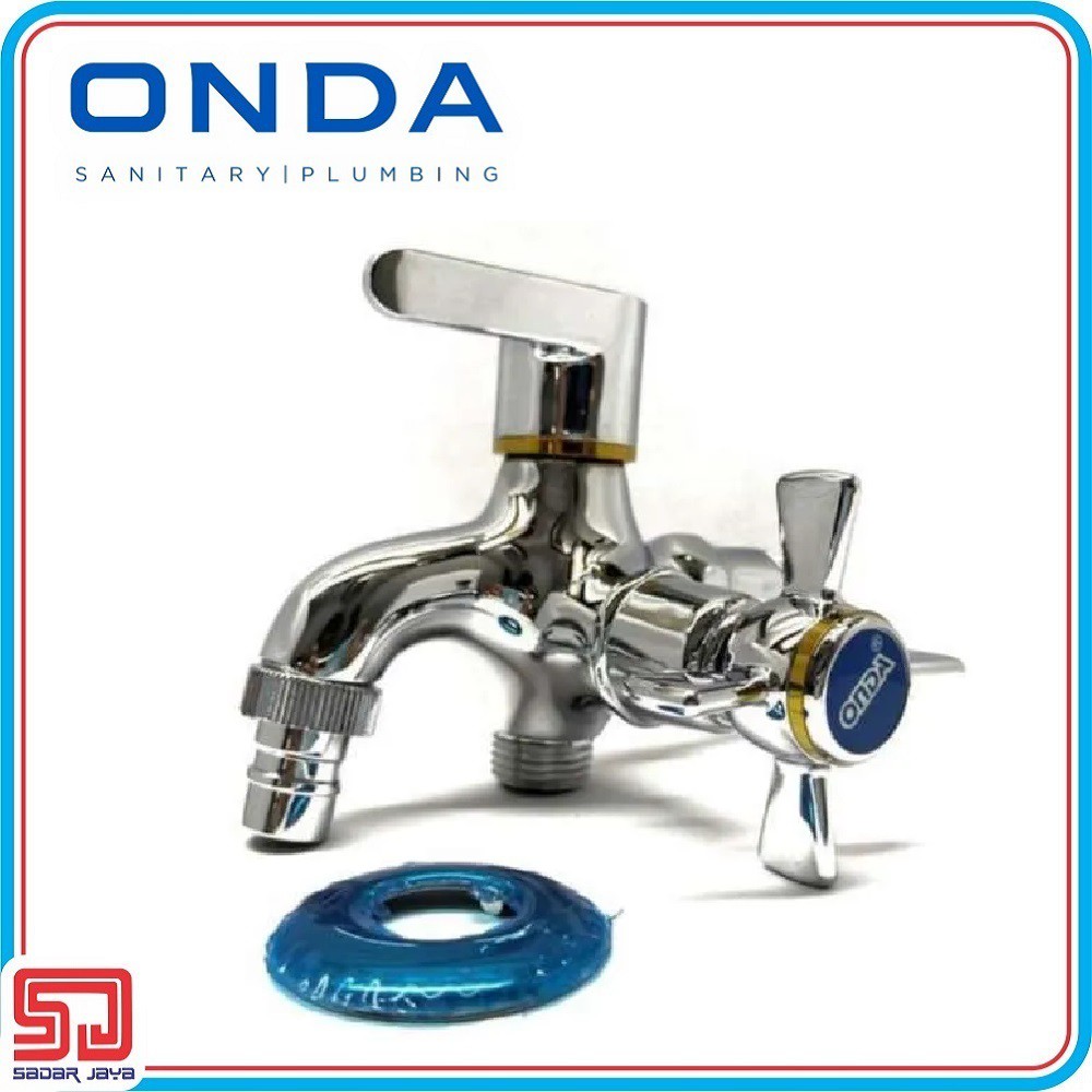 ONDA K 410 GKU Kran Cabang Bathub Mixer Keran Double Kuningan 1/2&quot;