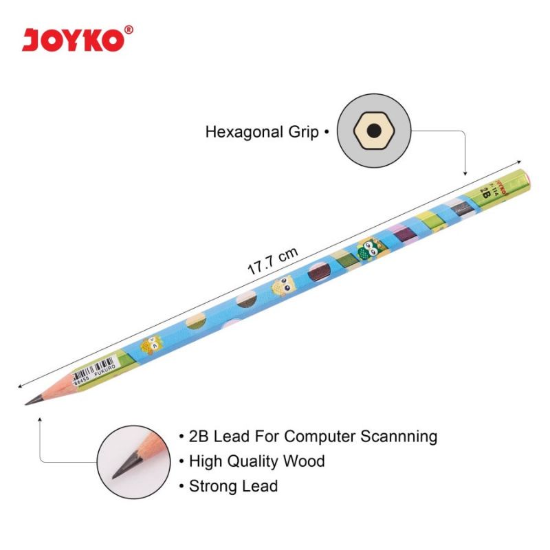 

Pensil Kayu Joyko P-114/ Pensil 2B/ 1 Pcs