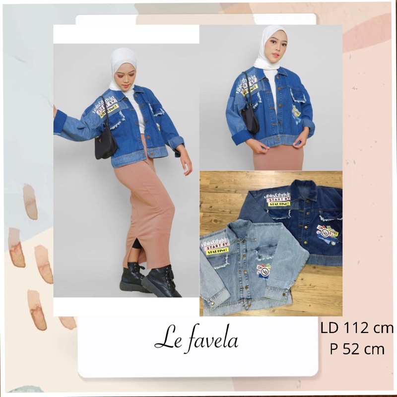 LIORA DENIM JACKET / jacket jeans wanita.