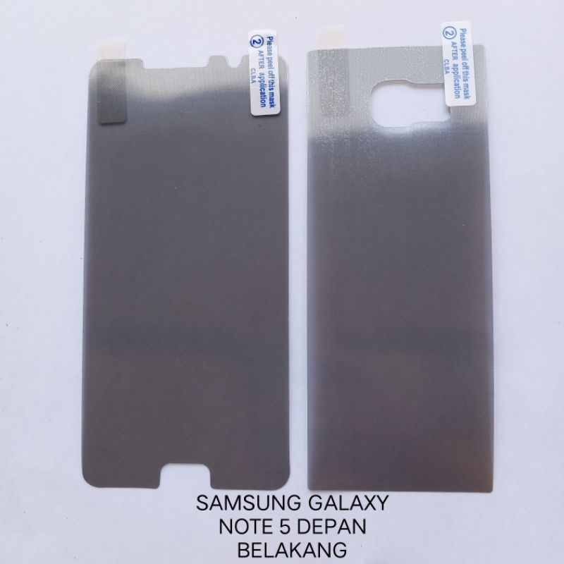 Anti gores Samsung Galaxy Note 5 N920 SPY Depan belakang Screen guard