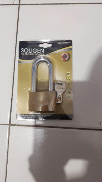 Gembok Soligen 60 Mm Panjang Kuningan Computer Key