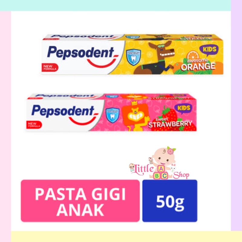 Pepsodent Kids Strawberry Orange Pasta gigi Anak 50g / Odol pepsodent anak