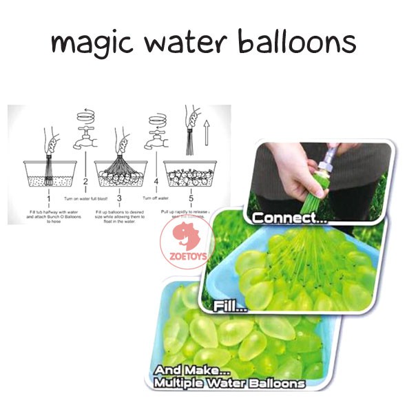 PROMO Zoetoys Magic Water Balloons 3 Ikat | Balon Air | Perang Balon Air 111