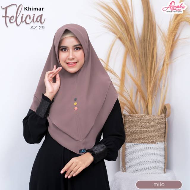 KHIMAR FELICIA COUPLE ORI BY AZAMKA,HIJAB INSTAN,KHIMAR
