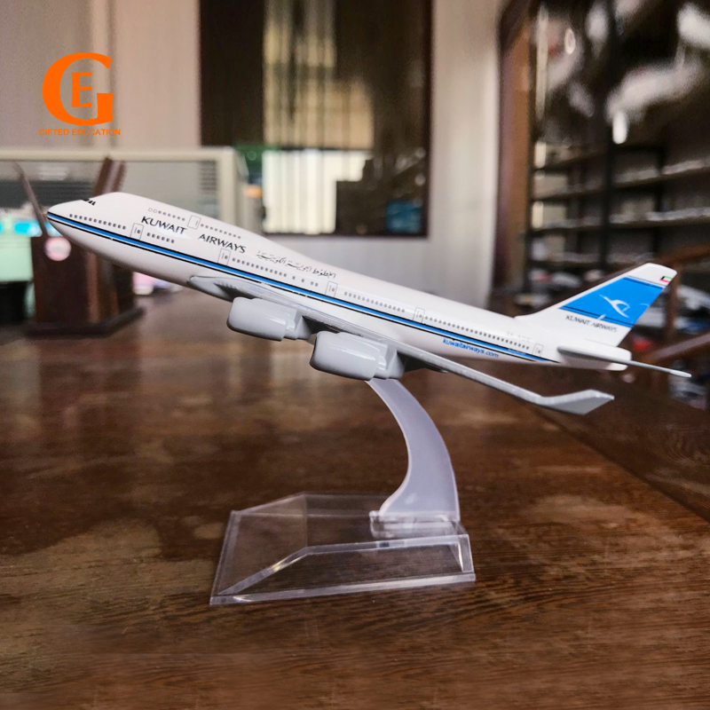 Kuwait Airways B747 Boeing 747model Pesawat Die-cast Metal Airplane Model Pesawat 16CM