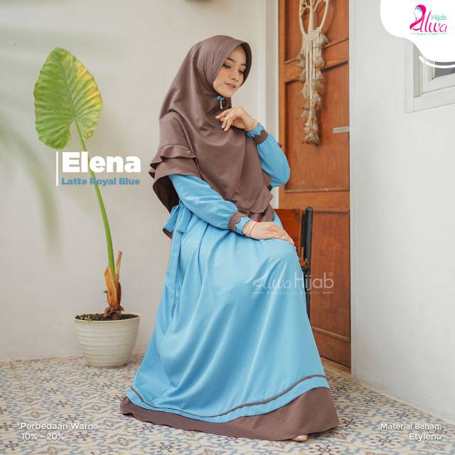 Elena gamis set by Alwa Hijab ori
