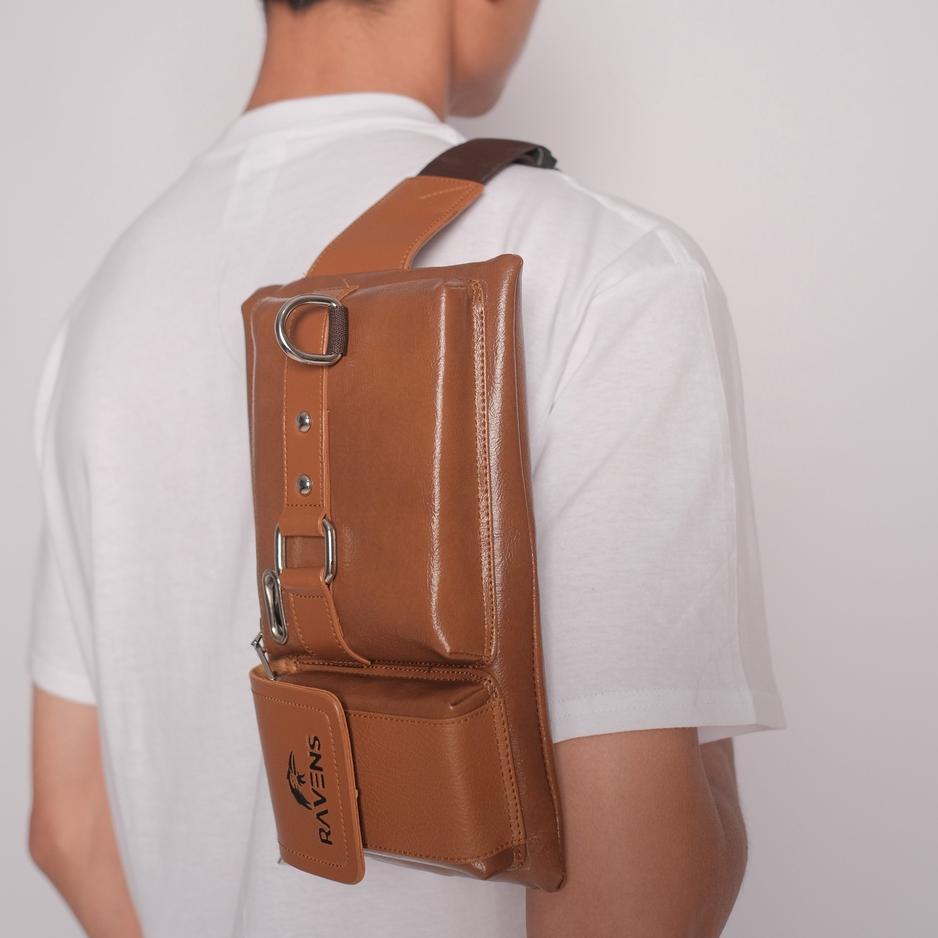 Sudah READY.. FREE BONUS DOMPET | BEST SELLER ORIGINAL | TAS SELEMPANG PRIA | TAS WAISTBAG PRIA RAVE