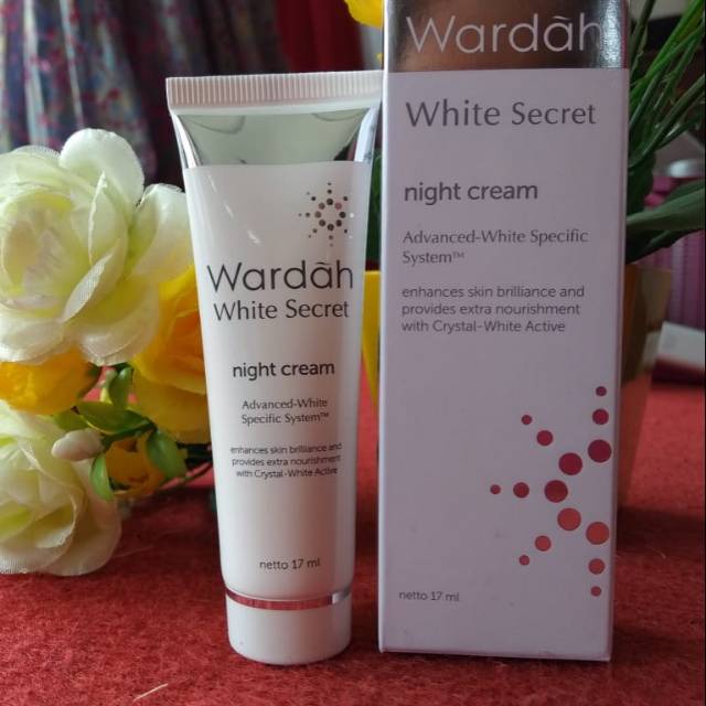Wardah white secret night cream 17ml / krim malam