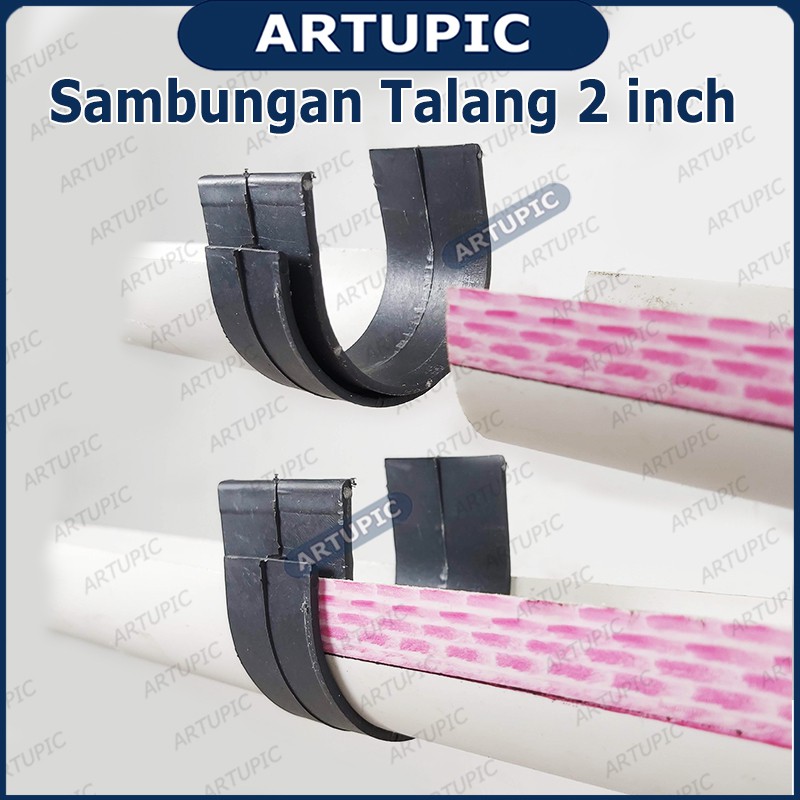 Sambungan Talang 2&quot; inch Setengah Lingkaran Talang Air 2 inch Bulat Letter U Sock