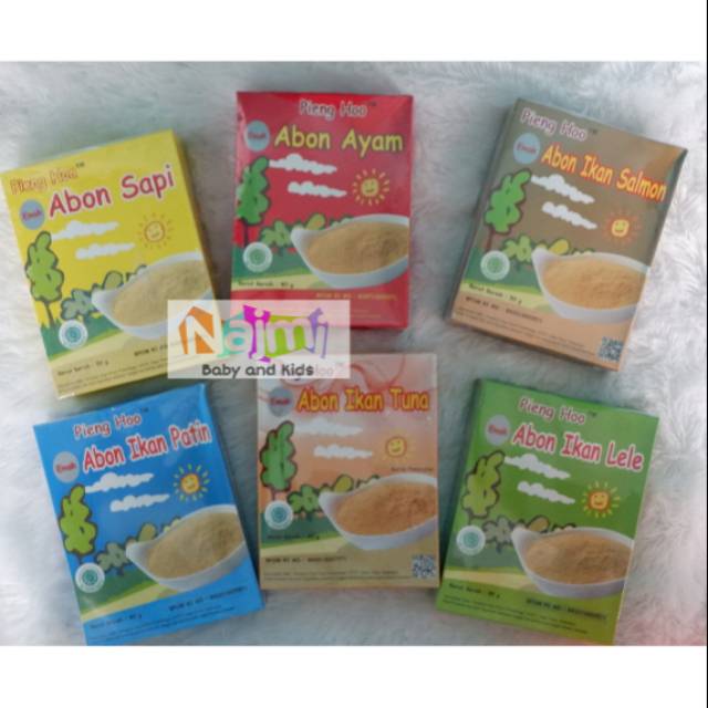 Abon Bayi MPASI Pieng / Ping Hoo (Baby Gold) Rasa  Ayam Sapi Tuna Lele Patin Salmon