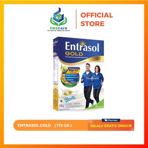 Entrasol Gold Vanilla Coklat Original 175 gr - Susu Lansia