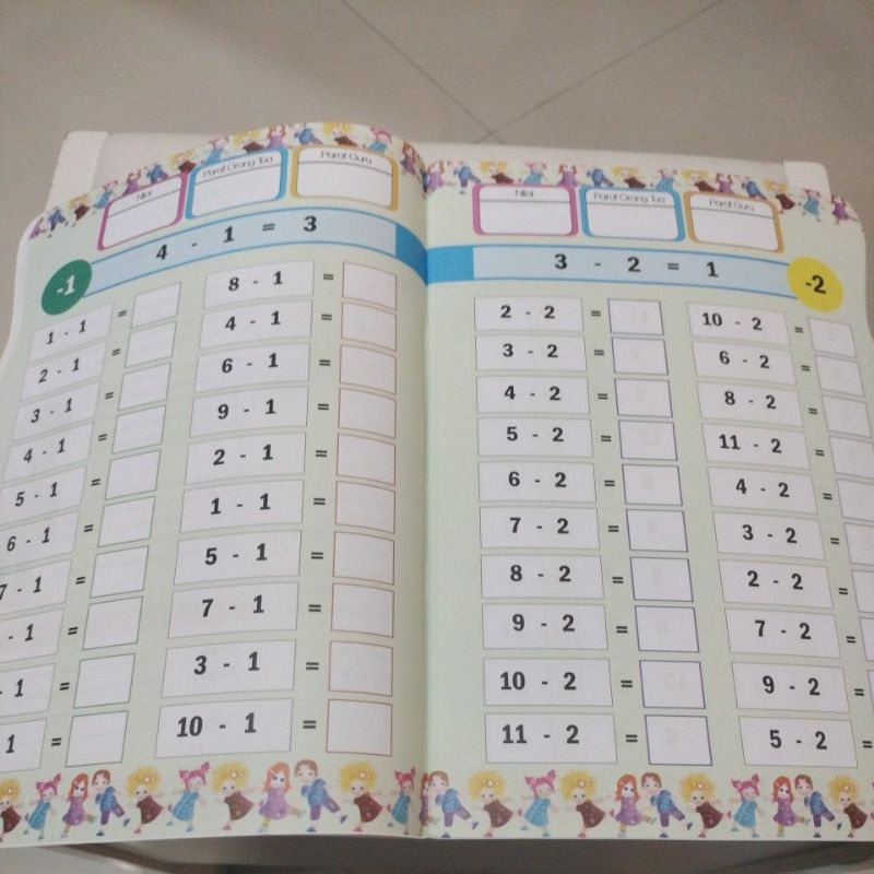 buku pintar berhitung pengurangan 32 halaman 19x27cm