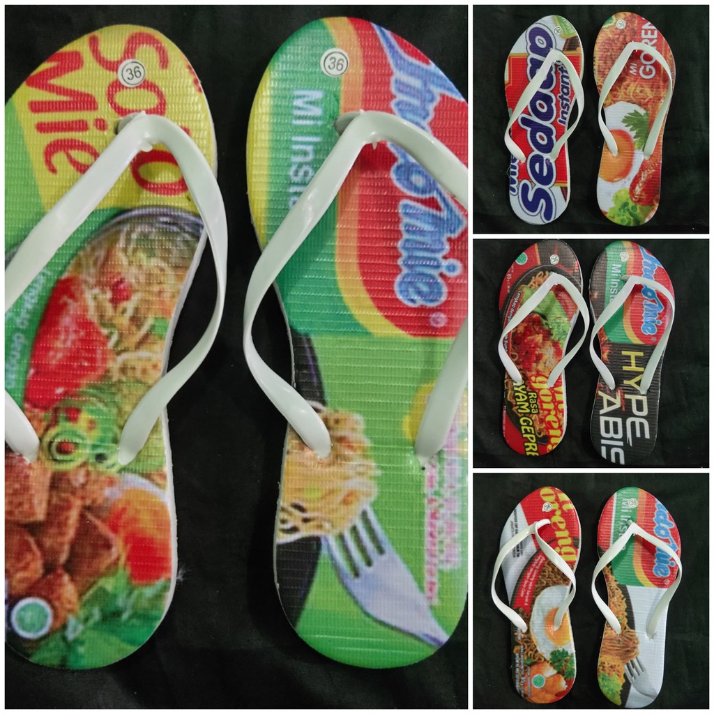 SENDAL JEPIT WANITA / SENDAL MOTIF MIE INDONESIA / MURAH TERBARU  PRODUK TERBAIK WARNA TERLENGKAP