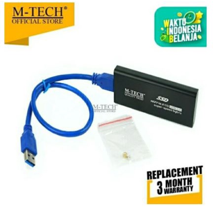 Ssd m2 enclosure m-tech sata ngff usb 3.0 5Gbps aluminum - Casing m.2 b-key external