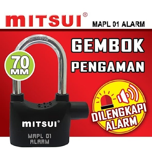 gembok alarm anti maling 70 mm gembok sepeda motor alarm gembok