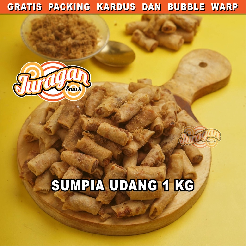 SUMPIA UDANG  1 KG snack kiloan makanan ringan jajanan cemilan camilan  asin gurih murah