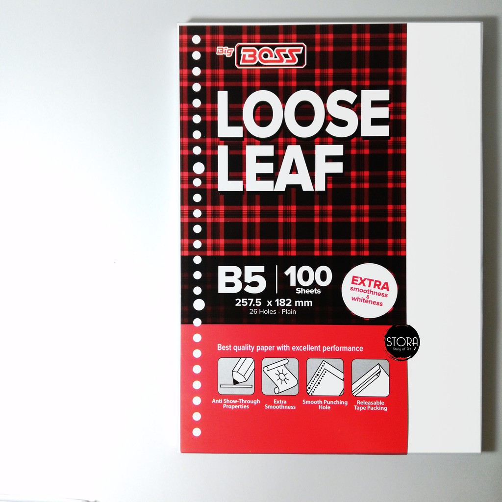 

Big Boss Plain Loose Leaf B5 Isi Binder B5 Polos Refill Bigboss Tanpa Garis