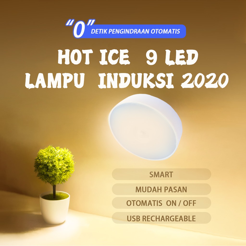 Lampu Malam LED Sensor Gerak Induksi Tubuh Manusia Nirkabel  Kamar Tidur Bayi lampu tidur Inframerah