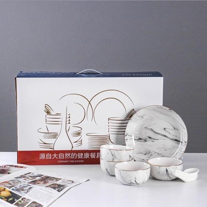 Marble Bowl Gift Set / Set Kado Mangkuk Marble Mewah / Piring Marble