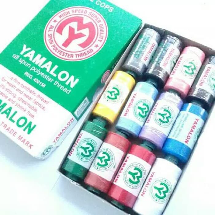 Benang Jahit Isi 12 pcs - Benang Jahit Yamalon 40/2 500 yard - Random