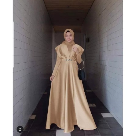 GAMIS SYAR'I AINUN Gamis Brukat Terbaru Gamis Set Khimar Gamis Syar'i Termurah, Gamis Brukat Pesta