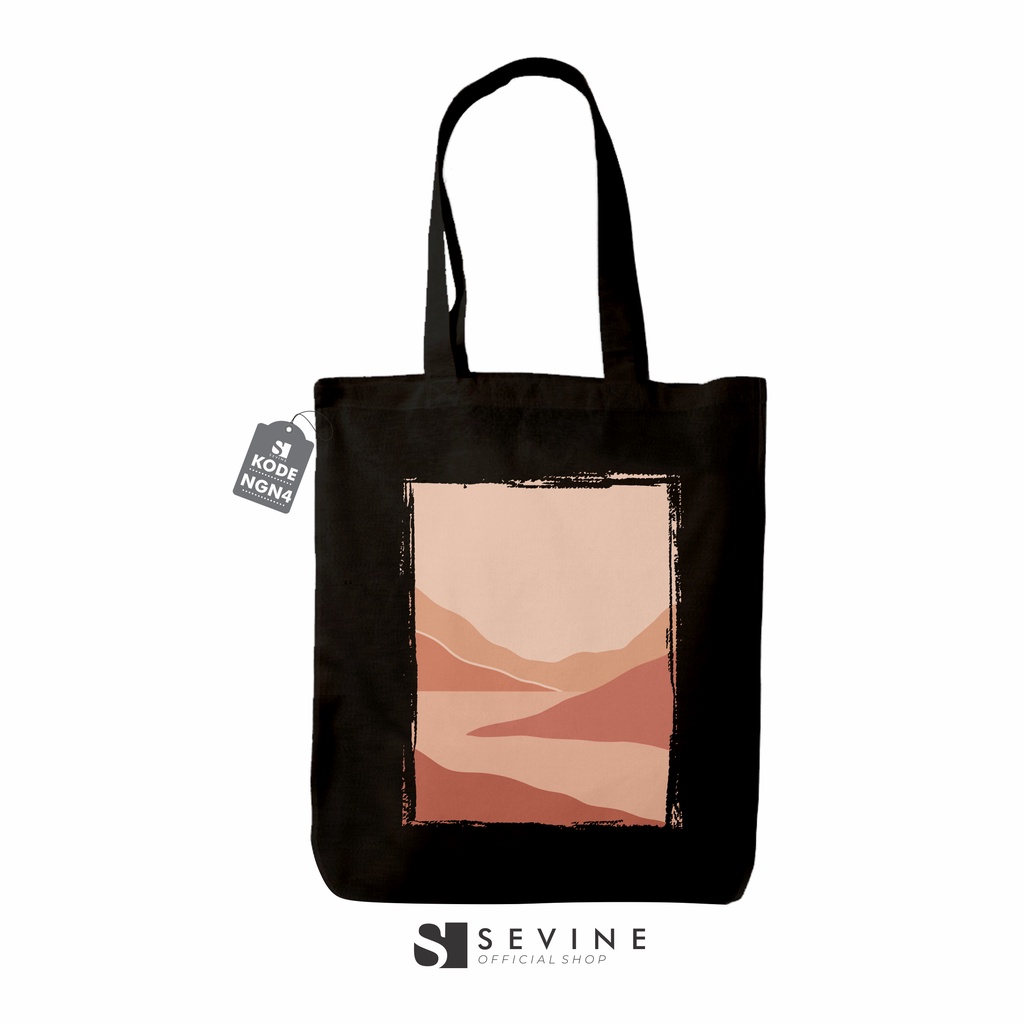 Sevine Tas Wanita Totebag Nordic Tote Bag Resleting Fashion Scandinavian style Black Series Hitam - NGN 4