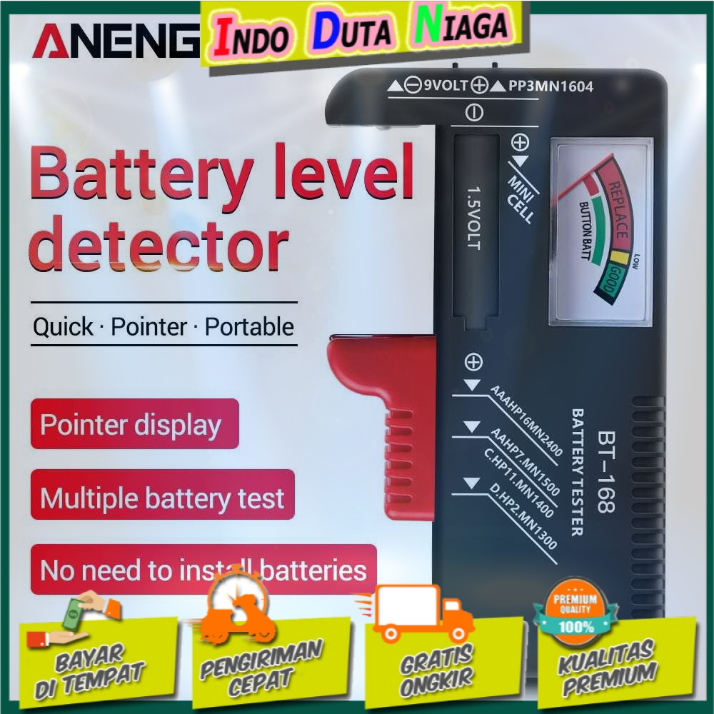 ANENG Tester Baterai Capacity Checker AA AAA Display Analog - BT-168