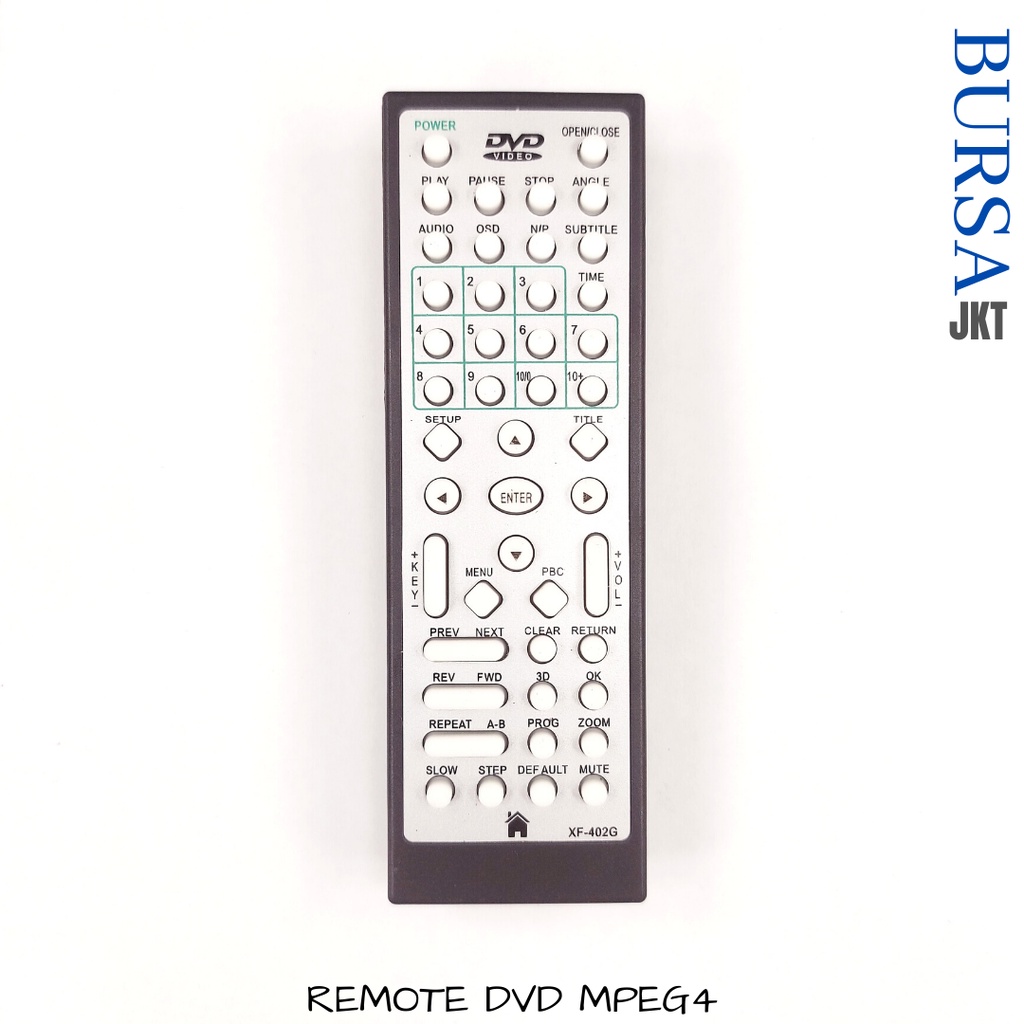 REMOTE DVD BM MPEG4 100IN1 CHINA HIJAU KAWACHI GMC CRISTAL