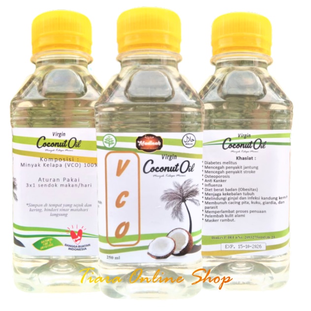 VCO Oil 250ml Extra Vigin organic MINYAK KELAPA ASLI kemasan botol plastik