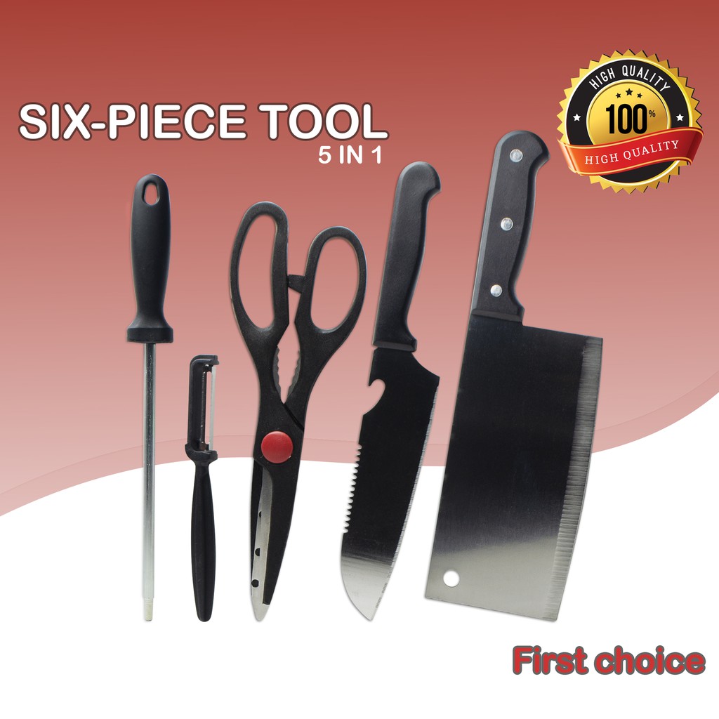 Pisau Dapur Set 5in1 Tools | Shopee Indonesia