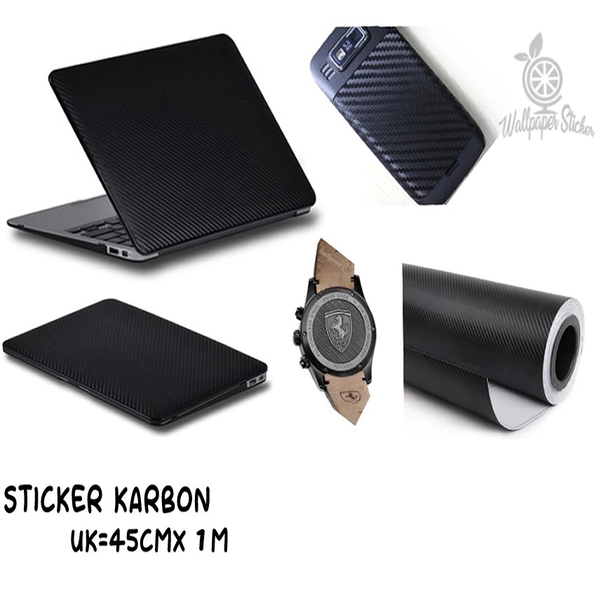 Stiker Karbon 3D Stiker Tekstur Timbul Stiker berserat Motor Sticker Skotlet 45Cmx1M