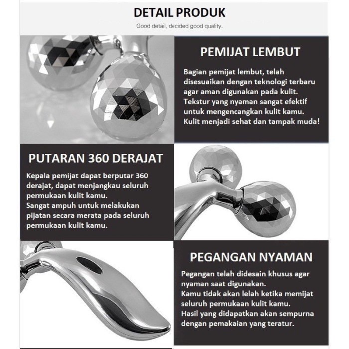 CEV MASSAGER - 3D Diamond Alat Setrika Wajah / Body&amp;Face-Lift Roller