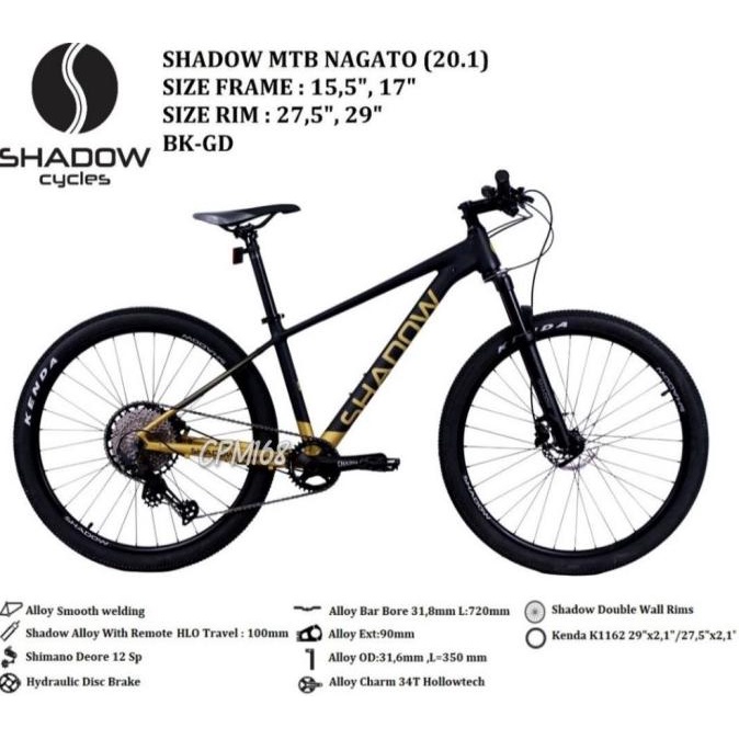 Sepeda Gunung Shadow Nagato 12 Speed Hydraulic Mtb 29 Inch By United Ulliaracha
