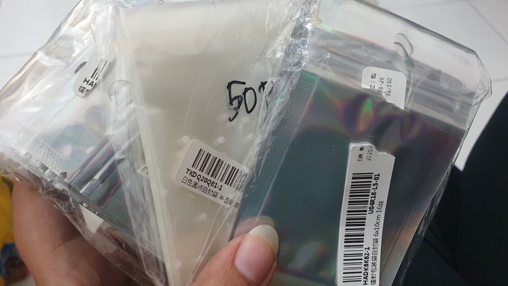 100pcs Plastik Kue Kering Permen Assesories Dengan Perekat Putih Opp