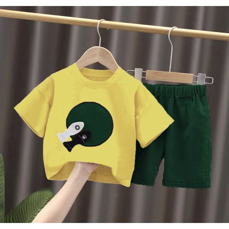 kaos anak baju setelan gambar ikan terbaru 1-5 tahun grosir