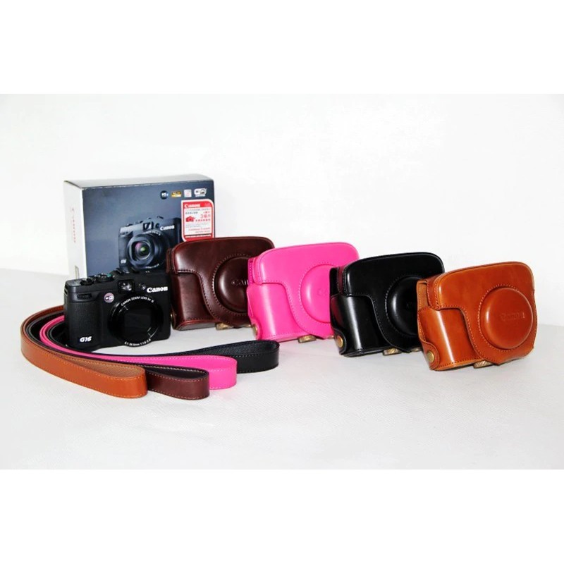 mirrorless Black/Brown/Pink/Coffe Camera Case Bag Leather Case Cover for Digital Camera Canon G15