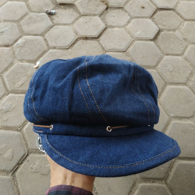 topi newsboy hats denim