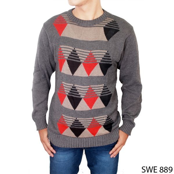 Sweater Fashion Male Rajut Abu – SWE 889