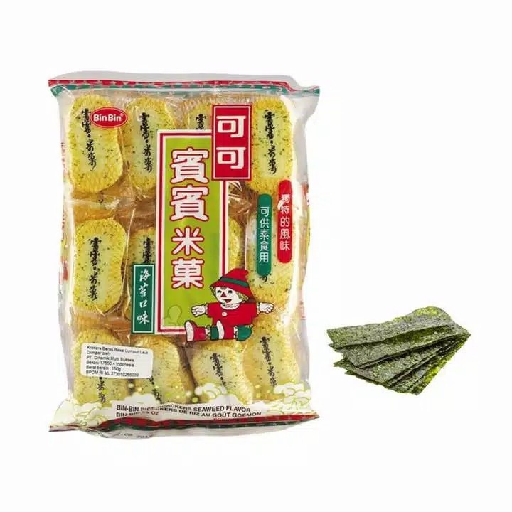 

Bin Bin Rice Crackers Seaweed Flavor 150gr