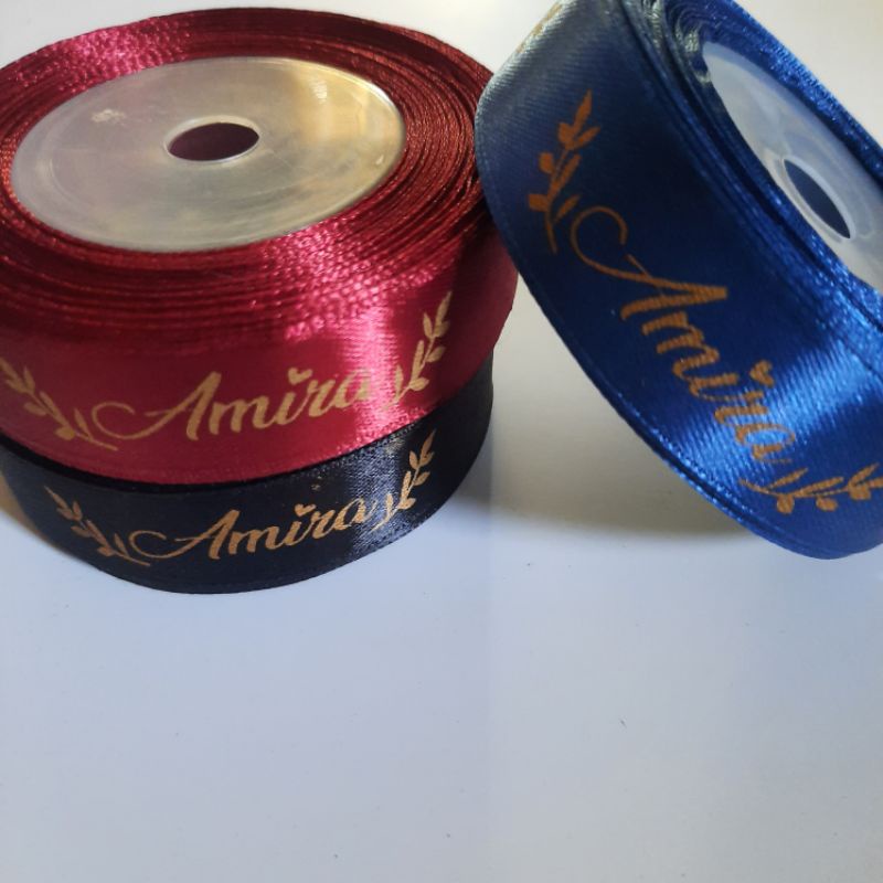 

pita 1roll label baju label pita label hijab free desain bonus potong label masker pita satin