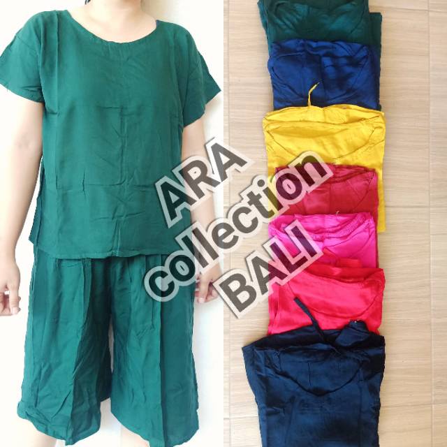 SETELAN CELANA PENDEK POLOS BALI/BABBYDOLL/PIYAMA/BAJU TIDUR