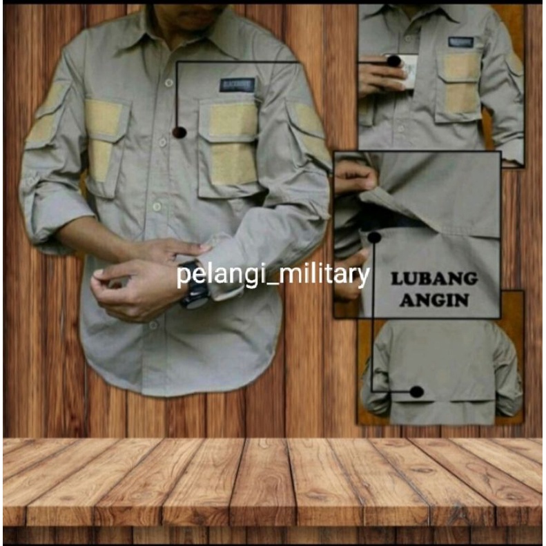 KAMEJA PDL TACTICAL LENGAN PANJANG WARNA HITAM