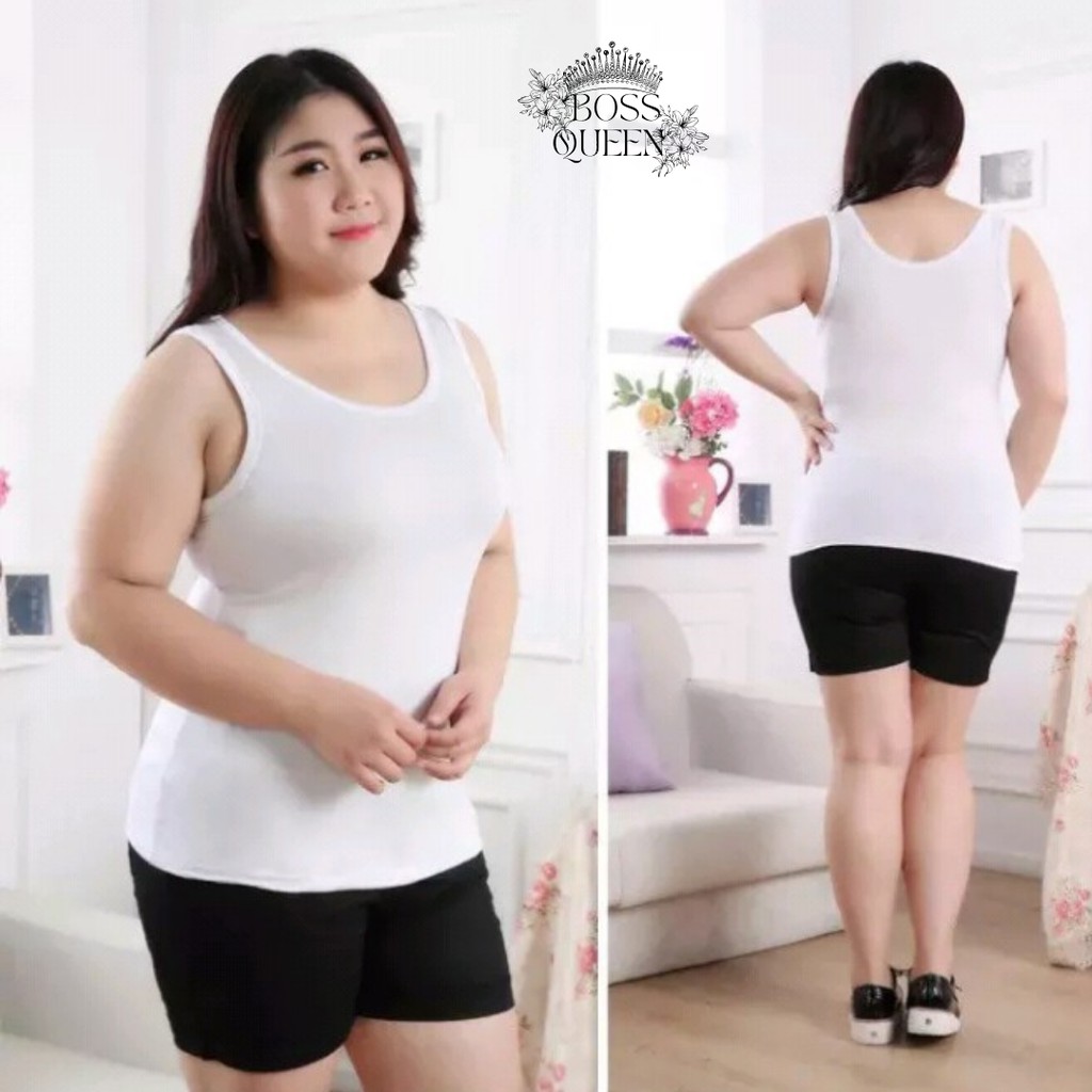 TERLARIS !! Tanktop Tali Besar Jumbo (BIG SIZE) - Kaos Singlet Remaja Dewasa