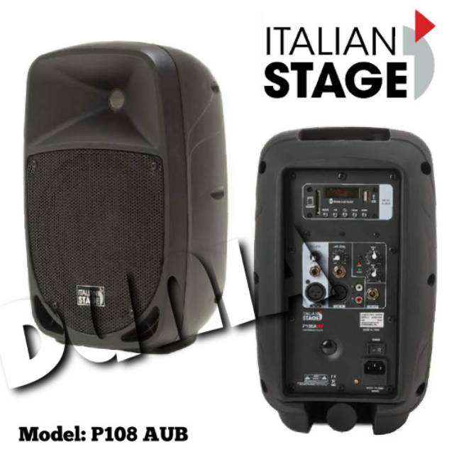 Speaker Aktif Italian Stage P108 AUB Original 8 inch Bluetooth - USB