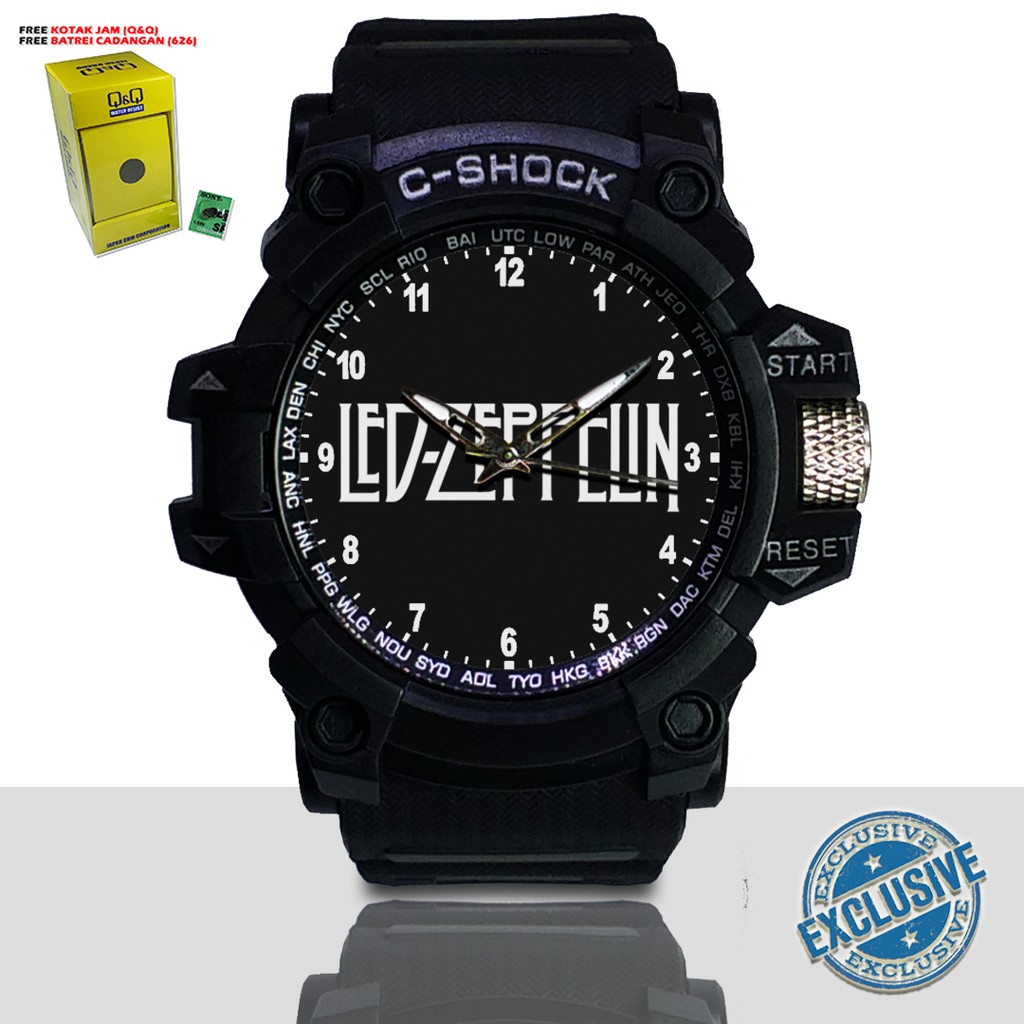 (EXCLUSIVE ) JAM TANGAN LED ZEPPELIN  WATER RESIST FREE BOX DAN BATREI - NO.15