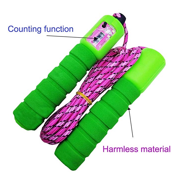 Termurah Jump Skipping Rope Soft Handle Counter Tali Skiping