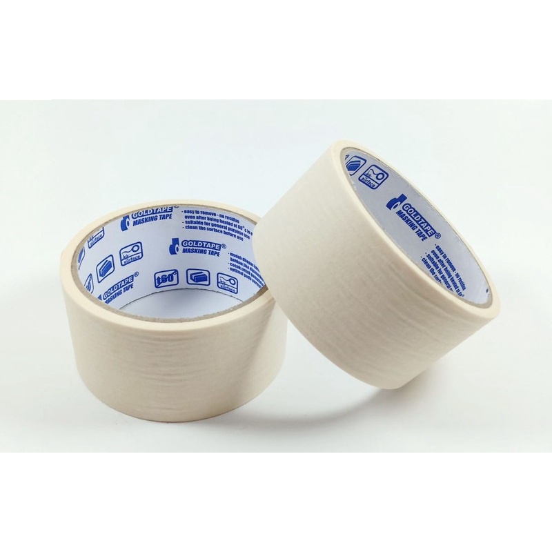 

Masking Tape / Selotip Lakban Kertas GOLD TAPE 48 mm 2" 10 yard