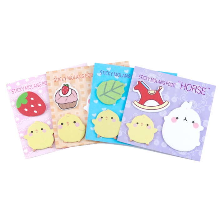 

J2 - Sticky notes Molang 3in1 Memo tempel lucu